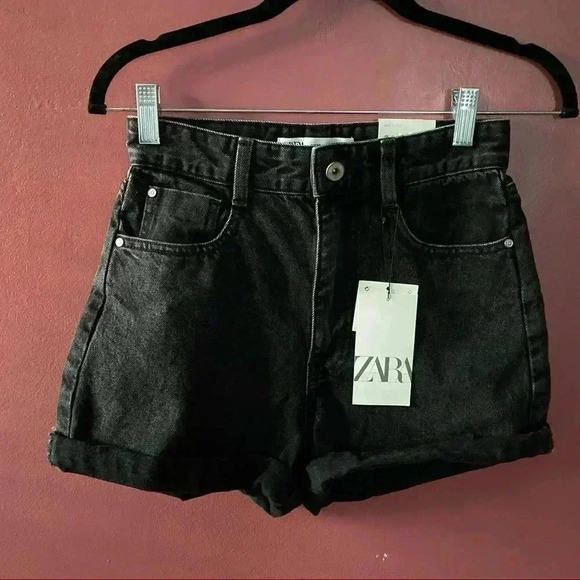 Zara Mom Shorts High Rise - Picture 1 of 7